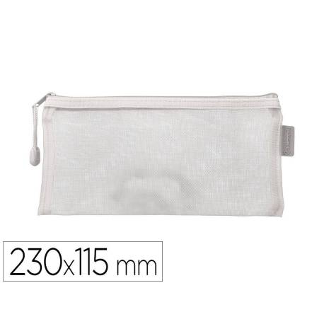 BOLSA ZIPPER BAG MARCA LIDERPAPEL POLIESTER TRANSPIRABLE MULTIUSOS TICKET 230X115 MM BLANCO