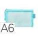 BOLSA ZIPPER BAG MARCA LIDERPAPEL POLIESTER TRANSPIRABLE MULTIUSOS DIN A6 AZUL PASTEL