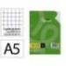 RECAMBIO MARCA LIDERPAPEL DIN A5 100 HOJAS 75 GR CUADRO 8MM CON MARGEN 6 TALADROS