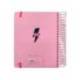 AGENDA ESCOLAR LIDERPAPEL 25-26 ESPIRAL PATTERNS RAYOS ROSA DIA PAGINA DIN A5 BILINGÜE PAPEL FSC 80 GR