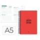 AGENDA ESCOLAR LIDERPAPEL 25-26 ESPIRAL BASIC ROJO 2 DIAS PAGINA DIN A5 BILINGÜE PAPEL FSC 70 GR