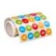 GOMETS MARCA LIDERPAPEL AUTOADHESIVO S REDONDO ABECEDARIO 20 MM COLORES SURTIDOS ROLLO DE 1000 UNIDADES EN CAJA DE CARTON