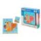 PUZLE INFANTIL MARCA IMAGINOVO MADERA CUBOS DE ANIMALES +24 MESES 15 PIEZAS INCLUYE 12 PATRONES 22X22X6,4CM