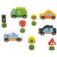 JUEGO INFANTIL MARCA IMAGINOVO MADERA VEHICULOS Y SEÑALES DE TRAFICO +3 AÑOS 16 PIEZAS 30X22X4CM