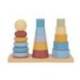 JUEGO INFANTIL MARCA IMAGINOVO MADERA TORRE DE FORMAS APILABLES +18 MESES 17 PIEZAS 28X20X9CM