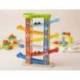 JUEGO INFANTIL MARCA IMAGINOVO MADERA TORRE DE DESLIZAMIENTO CON 7 NIVELES INCLUYE 6 COCHES +18 MESES 38X32X14CM