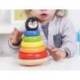 JUEGO INFANTIL MARCA IMAGINOVO MADERA FORMA DE PINGUINO TORRE DE FORMAS APILABLES +12 MESES 7 PIEZAS 18X12X12CM