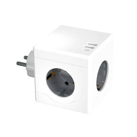 REGLETA MARCA Q-CONNECT DE CUBO ENCHUFE MULTIPLE POWER CUBE 6 EN 1 DIRECTO PARED 3 TOMAS DE CORRIENTE+2 USB+1 USB C