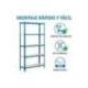 ESTANTERIA METALICA MARCA SIMONRACK KIT SIMONCLICK MINI 5/400 COLOR AZUL/BLANCO 5 ESTANTES 180 KG POR ESTANTE 180X80X40CM