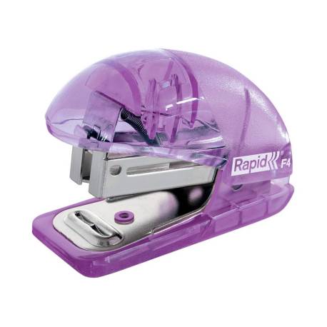 GRAPADORA MARCA RAPID MINI F4 COLOUR BREEZE USA GRAPAS 24/6 Y 26/6 COLOR LAVANDA EN BLISTER