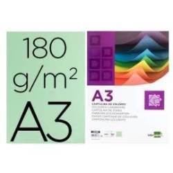 Cartulina Liderpapel verde a3 180 g/m2