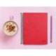 CUADERNO ESPIRAL MARCA LIDERPAPEL A5 MICRO PAPERCOAT TAPA FORRADA 140H 75 GR CUADRO5MM 5 BANDAS 6 TALADROS ROJO
