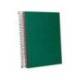 CUADERNO ESPIRAL MARCA LIDERPAPEL A5 MICRO PAPERCOAT TAPA FORRADA 140H 75 GR CUADRO5MM 5 BANDAS 6 TALADROS VERDE