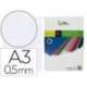 Tapa de Encuadernacion Polipropileno Liderpapel Din A3 transparente Opaco 0,5 mm pack 100 uds