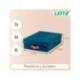 CAJA DE ALMACENAJE MARCA LEITZ CARTON MEDIANA BAJA CON ASA DE PIEL COLOR AZUL PACK DE 2 UNIDADES