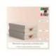 CAJA DE ALMACENAJE LEITZ CARTON MEDIANA BAJA CON ASA DE PIEL COLOR BEIGE PACK DE 2 UNIDADES