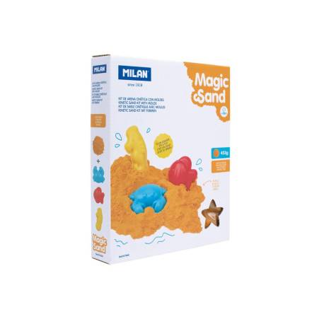 JUEGO MARCA MILAN MAGIC SAND ARENA CINETICA CON TRES MOLDES