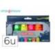 ROTULADOR IMAGINOVO FLUORESCENTE SAFARI GLOW NEON ANIMALES Y CLIP CAJA DE 6 UNIDADES SURTIDAS