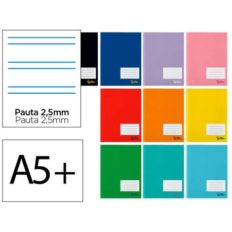 LIBRETA MARCA LIDERPAPEL SMART A5 PLUS 32 HOJAS 75GR PAUTA 5 2.5MM CON MARGEN