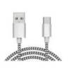 CABLE USB-C A USB-A MARCA Q-CONNECT NAILON LONGITUD 1M BLANCO