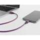 CABLE USB-C A USB-C MARCA Q-CONNECT PVC LONGITUD 2M MORADO