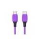 CABLE USB-C A USB-C MARCA Q-CONNECT PVC LONGITUD 1M MORADO