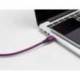 CABLE USB-C A USB-C MARCA Q-CONNECT PVC LONGITUD 1M MORADO
