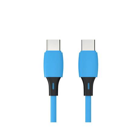 CABLE USB-C A USB-C Q-CONNECT PVC LONGITUD 2M AZUL
