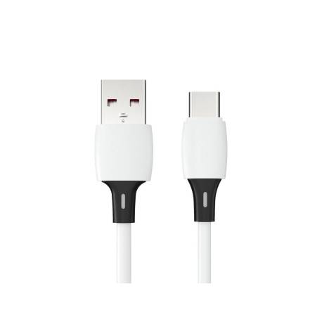 CABLE USB-C A USB-A MARCA Q-CONNECT PVC LONGITUD 2M BLANCO