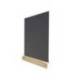 PIZARRA DOBLE CARA MARCA ARCHIVO 2000 CON BASE DE MADERA A4 VERTICAL METACRILATO NEGRO 100% RECICLABLE 40X210X330 MM