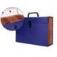 MALETIN MARCA LIDERPAPEL CON FUELLE Y ASA CARTON FORRADO 19 DEPARTAMENTOS 255X390X120 MM COLOR AZUL