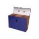 MALETIN MARCA LIDERPAPEL CON FUELLE Y ASA CARTON FORRADO 19 DEPARTAMENTOS 255X390X120 MM COLOR AZUL