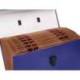 MALETIN MARCA LIDERPAPEL CON FUELLE Y ASA CARTON FORRADO 19 DEPARTAMENTOS 255X390X120 MM COLOR AZUL