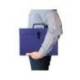 MALETIN MARCA LIDERPAPEL CON FUELLE Y ASA CARTON FORRADO 19 DEPARTAMENTOS 255X390X120 MM COLOR AZUL