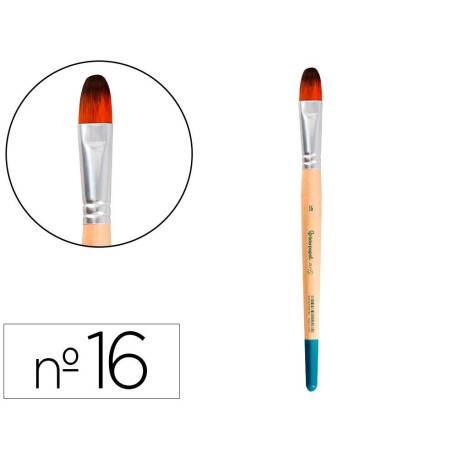 PINCEL PARA PINTURA ACRILICA Y ACUARELA MARCA LIDERPAPEL N 16 PUNTA FILBERT / LENGUA GATO DE PELO SINTETICO CERTIFICADO