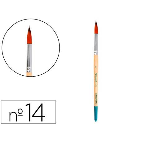 PINCEL PARA PINTURA ACRILICA Y ACUARELA MARCA LIDERPAPEL N 14 PUNTA REDONDA DE PELO SINTETICO CERTIFICADO FSC