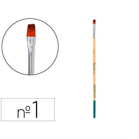 PINCEL PARA PINTURA ACRILICA Y ACUARELA MARCA LIDERPAPEL N 1 PUNTA PLANA DE PELO SINTETICO CERTIFICADO FSC