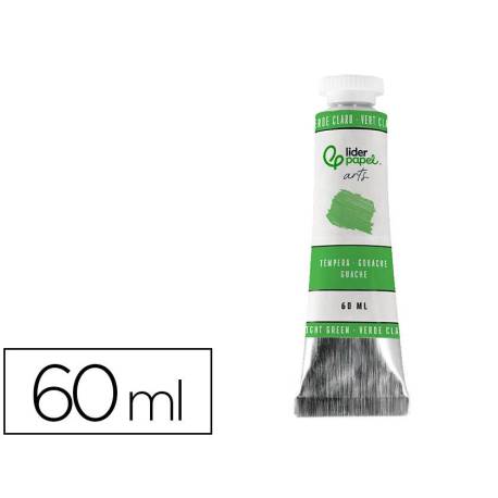 PINTURA GOUACHE/TEMPERA MARCA LIDERPAPEL TUBO DE ALUMINIO DE 60 ML COLOR VERDE CLARO