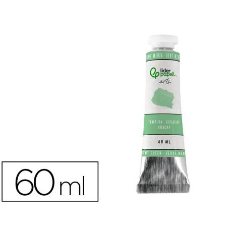 PINTURA GOUACHE/TEMPERA MARCA LIDERPAPEL TUBO DE ALUMINIO DE 60 ML COLOR VERDE MENTA