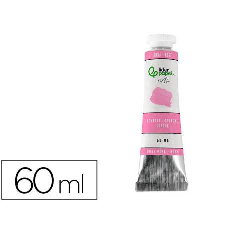 PINTURA GOUACHE/TEMPERA MARCA LIDERPAPEL TUBO DE ALUMINIO DE 60 ML COLOR ROSA
