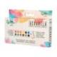 ACUARELA MARCA LIDERPAPEL 12 COLORES CON PINCEL DE AGUA RELLENABLE ESTUCHE DE PLASTICO