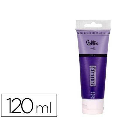 PINTURA ACRILICA MARCA LIDERPAPEL TUBO DE PLASTICO DE 120 ML COLOR PURPURA