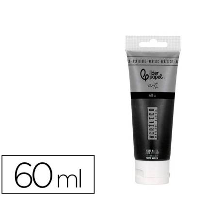 PINTURA ACRILICA LIDERPAPEL TUBO DE PLASTICO DE 60 ML COLOR NEGRO MARFIL
