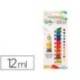 PINTURA ACRILICA MARCA LIDERPAPEL CAJA DE 12 TUBOS DE ALUMINIO DE 12 ML COLORES SURTIDOS