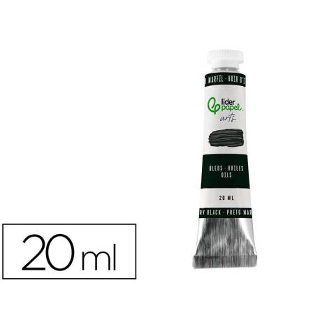 PINTURA AL OLEO MARCA LIDERPAPEL TUBO DE ALUMINIO DE 20 ML COLOR NEGRO MARFIL