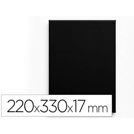 BASTIDOR NEGRO MARCA LIDERPAPEL 4P LIENZO GRAPADO PARTE TRASERA ALGODON 100% 22X33 CM GRAMAJE 320G/M2 CERTIFICADO FSC
