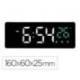 RELOJ MARCA Q-CONNECT SOBREMESA DIGITAL CON TEMPERATURA 3 ALARMAS CONTROL DE VOZ 160X60X25MM