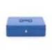 Caja caudales Q-Connect 12" 300x240x90 mm color azul con bandeja portamonedas