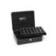 Caja caudales Q-Connect 12" 300x240x90 mm color negro con bandeja portamonedas