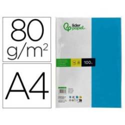 Papel color Liderpapel turquesa A4 80 g/m2 100 hojas